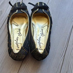 Irregular Choice Black Bow Kitten Heel  Retro Inspired Shoes ( Never Used)
